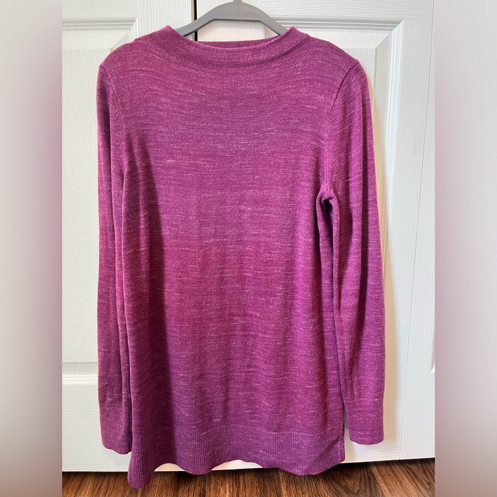 LOFT Women’s Burgundy Long Sleeve Knit Sweater Size Small